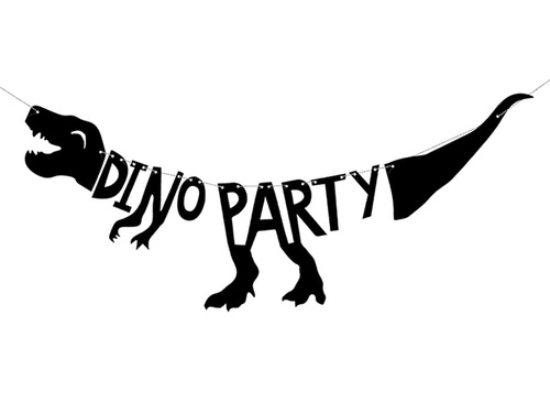 Dino Party Birthday Banner - 20 x 90 cm - 1 pc.