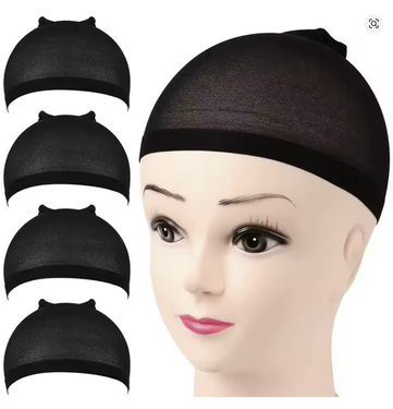 Black wig caps - 2 pc.