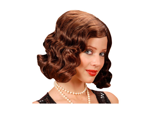 Brązowa peruka Roaring 20s