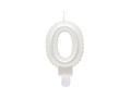 Pearl number candle white - 0 - zero