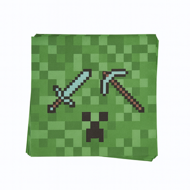 Serwetki urodzinowe Piksele - 33 cm - 12 szt.