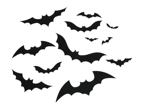 Paper bats stickers - 8 pcs.