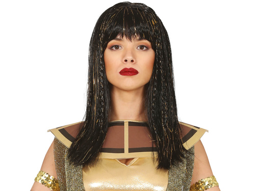 Black with gold mane wig