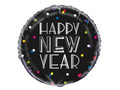 Balon foliowy okrągły Happy New Year - 46 cm - 1 szt.