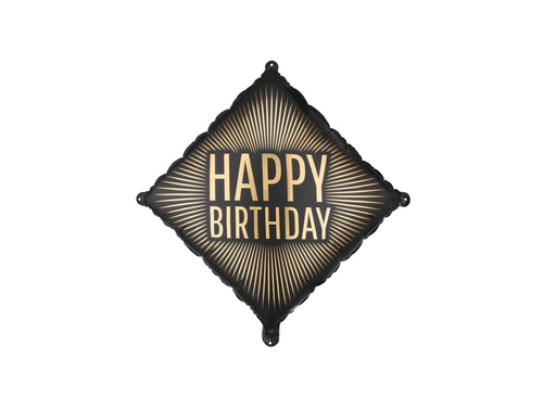 Balon foliowy Happy Birthday - 46x46 cm - 1 szt.
