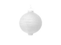 Glowing garden paper lantern 20 cm, white, 1 pcs.