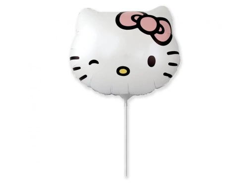 Balon foliowy do patyka Hello Kitty - 36 cm - 1 szt.