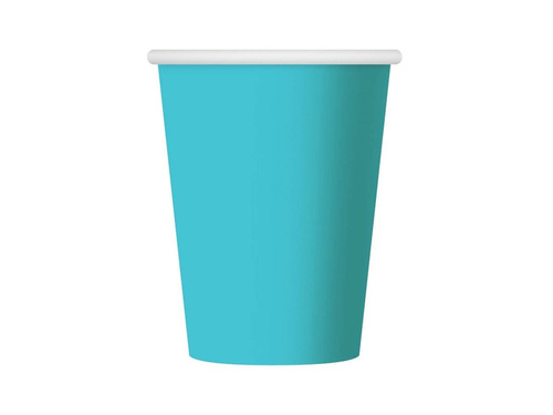 Kubeczki papierowe błękitne - 250 ml - 6 szt.