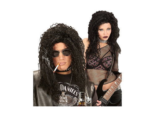 Peruka Hard Rock czarna kręcona