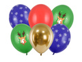 Christmas latex balloons - 30 cm - 6 pcs.