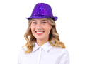 Kapelusz z cekinami fioletowy - 1 szt.
