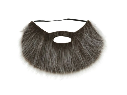 Grey beard and mustache with elastic gum