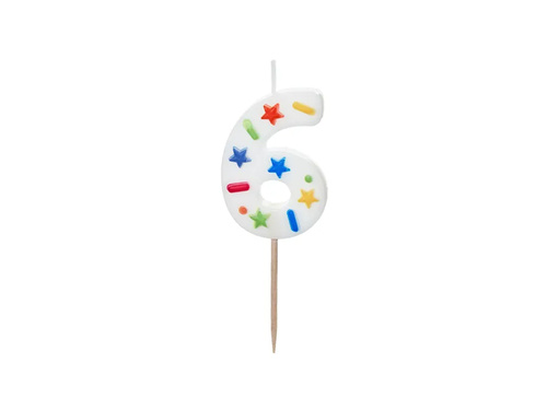 Candle no 6 - 1 pc