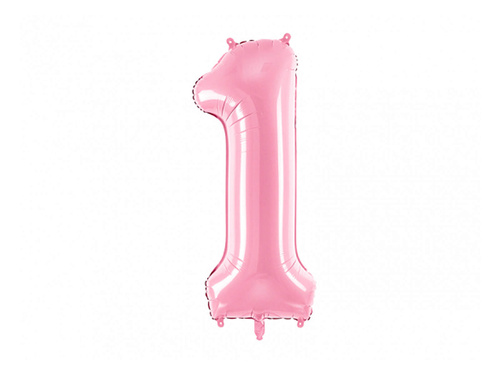 Foil balloon number 1 pink - 86 cm - 1 pc.