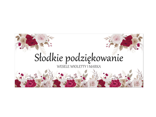 Wedding cake labels, 8 pcs