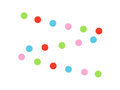 Garland of colorful dots - 280 cm - 2 pcs.