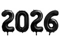 Zestaw balonów foliowych 2026 czarny - 86 cm - 4 szt.