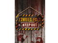 Sign Zombies area - 20 x 35 cm
