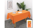 Orange foil tablecloth - 137 x 274 cm - 1 pc.