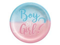 Boy or Girl plates? for Baby Shower - 23 cm - 8 pcs.