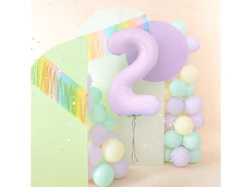 Number 2 Lilac Foil Balloon - 100 cm - 1 pc