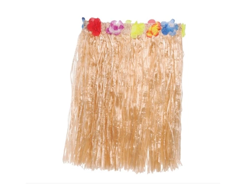 Hawaiian Skirt Flowers 50 cms straw