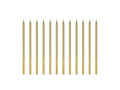 Birthday candles, gold - 12 pcs