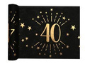 Table runner decoration with print for 40th birthday Sparkling - 30 cm x 5 m - 1 pcs.