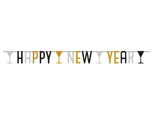 Happy New Year banner - 180 cm - 1 pcs.