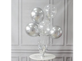 Stick balloon stand with decoration silver - 1 piece.