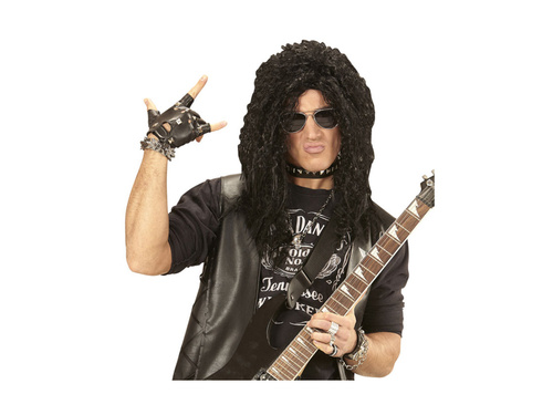 Peruka Hard Rock czarna kręcona