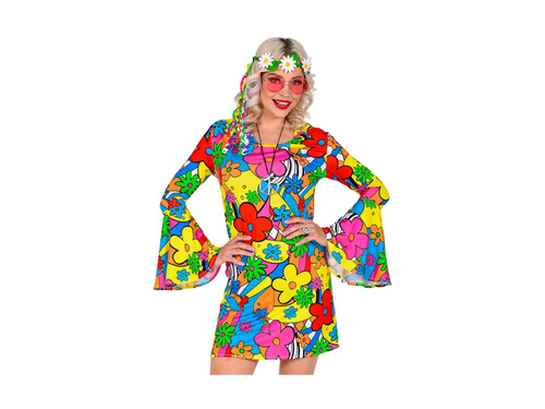 Strój Mody z Lat 60. - Flower Power