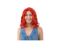 Peruka kręcone włosy - czerwona - 1 szt.