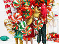 Candy green and red foil balloon - 35 cm - 1 pc.
