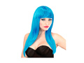 Błękitna peruka Vogue