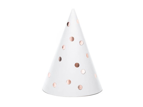 Caps Dots pink gold - 6 pcs.