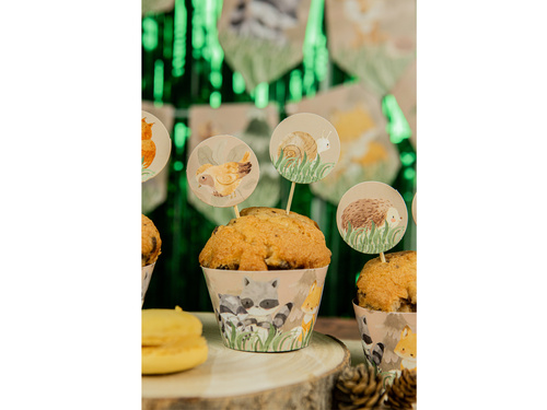 Cupcake liners Forest Animals - 6 pcs.