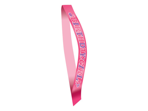 Satin sash with the inscription Birthday Girl - 1 piece.