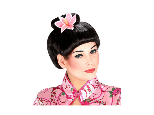 Peruka Fujiko z kwiatem