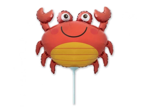 Balon foliowy do patyka Krab - 36 cm - 1 szt.