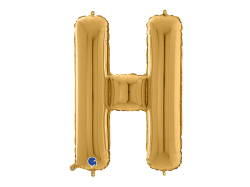 SuperShape Letter "H" Gold Foil Balloon - 66 cm - 1 pc