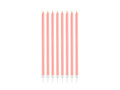 Świeczki urodzinowe perłowe jasnoróżowe - 15,5 cm - 8 szt.