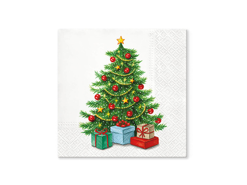 Christmas napkins Christmas tree with gifts - 33 cm - 20 pcs.
