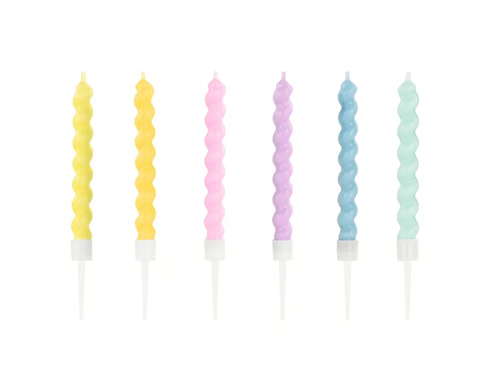 Birthday candles multicolor - 6 pcs