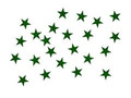 Konfetti zielone gwiazdki - ok 70 szt.