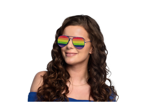Okulary imprezowe Tęczowe Rock