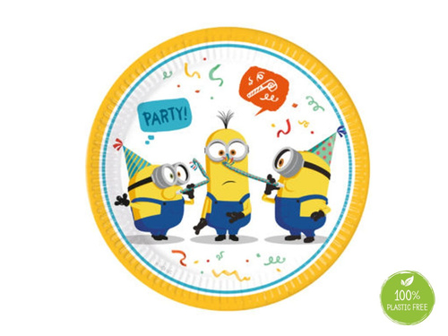 Birthday plates Minions - 23 cm - 8 pcs.