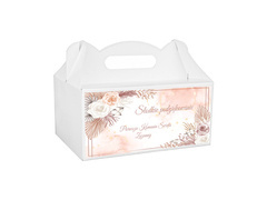 Decorative cake box white - 6 pc