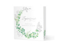 Communion invitation with eucalyptus - 10 pcs.