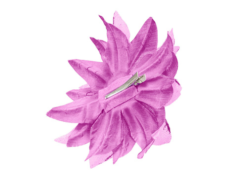 Lilac flower hair clip with glitter - 1 pc
